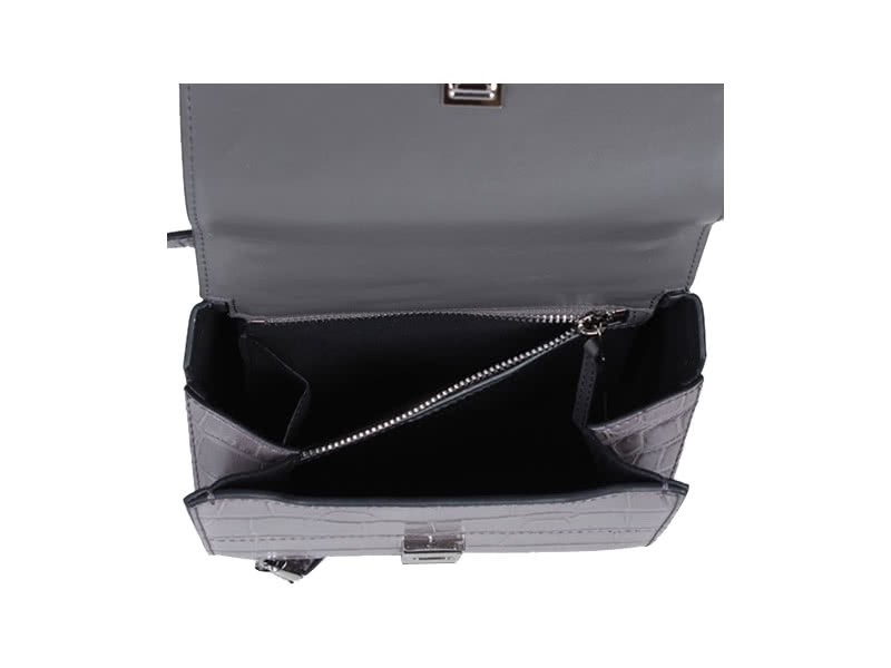Givenchy Mini Pandora Box Bag Croc Leather Grey 5