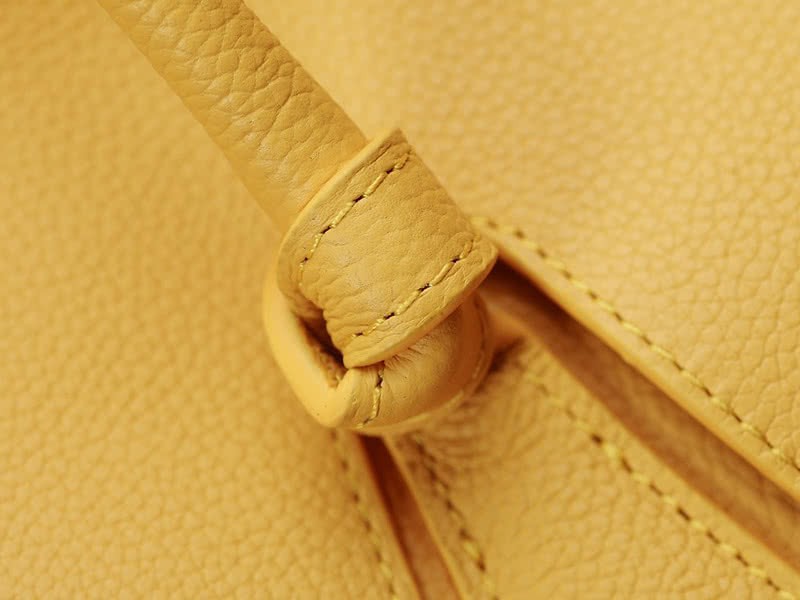 Celine Tie Nano Top Handle Bag Leather Yellow 12