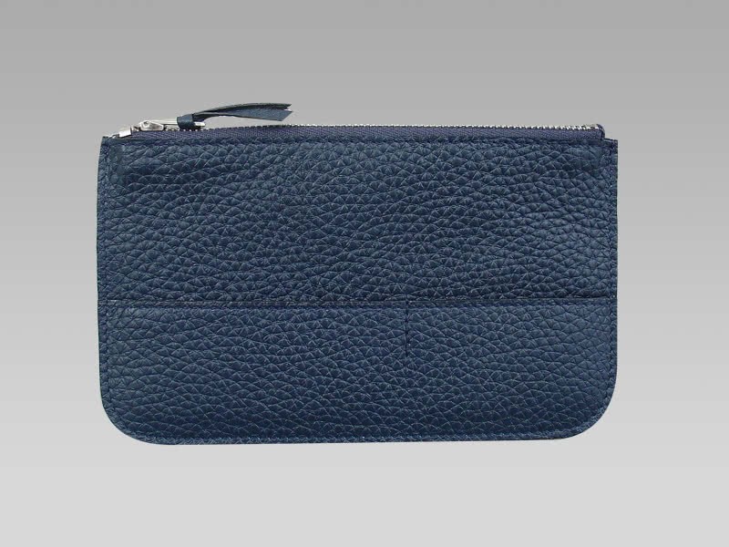 Hermes Dogon Togo Leather Wallet Purse Dark Blue 8