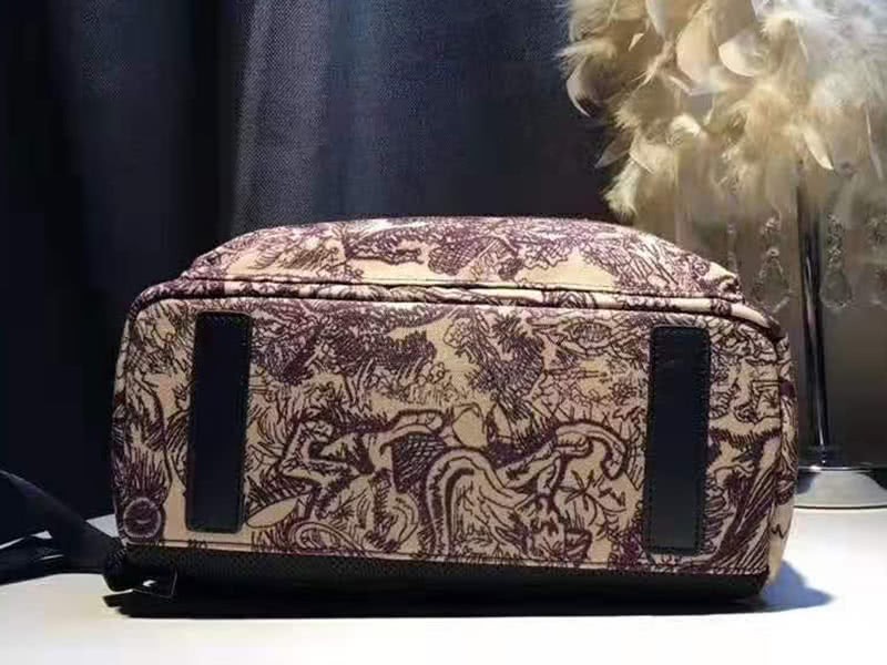 Dior Oblique With Christian Logo Backpack Lion Burgundy 6