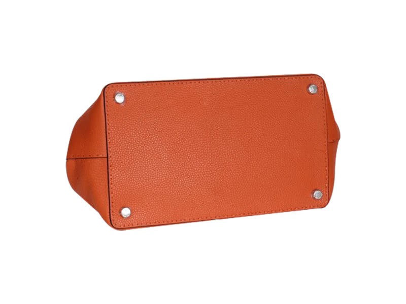 Fendi Original Leather Medium Selleria Adele Satchel Orange 4