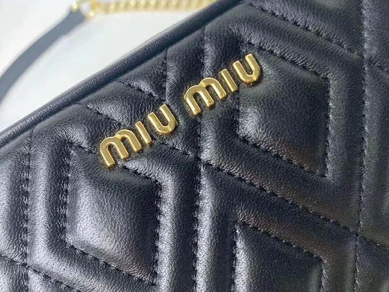 Miu Miu Calfskin Leather Belt Bag Black 6