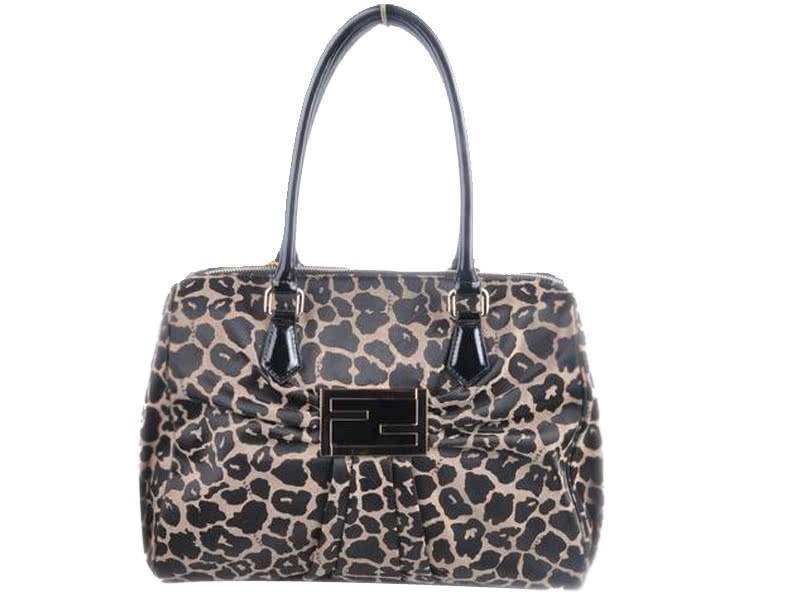 Fendi Mia Leopard Top Handle Bag 1