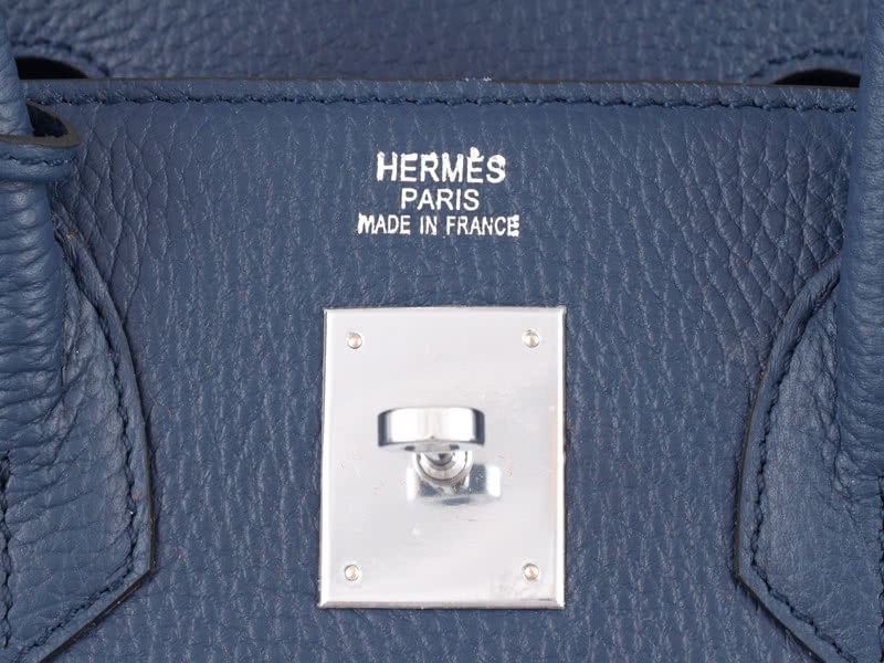 Hermes Birkin 30cm Togo Clemence Bleu Nuit 9