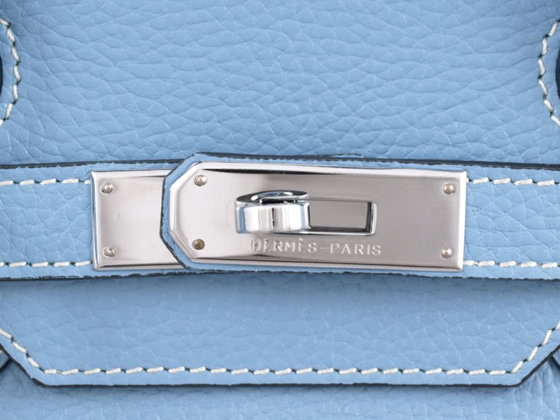 Hermes Birkin 35cm Togo Clemence Blue Jean 7