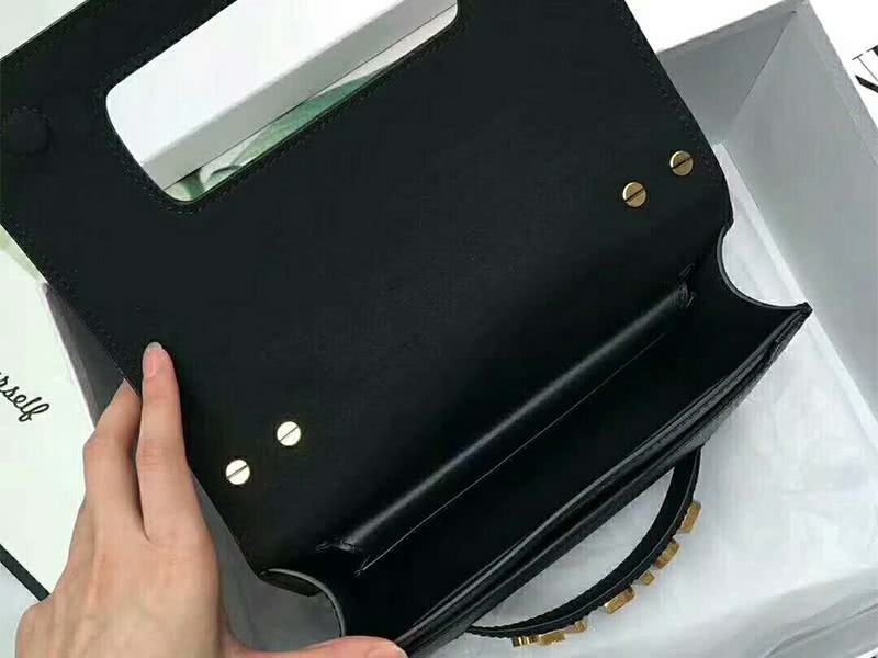 Dior J'Adior Gold Studded Flap Mini Chain Bag Black dstud01 7