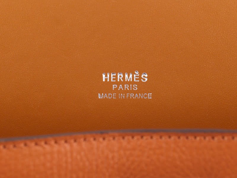 Hermes Jypsiere 34 Messenger Bag Clemence Orange 9