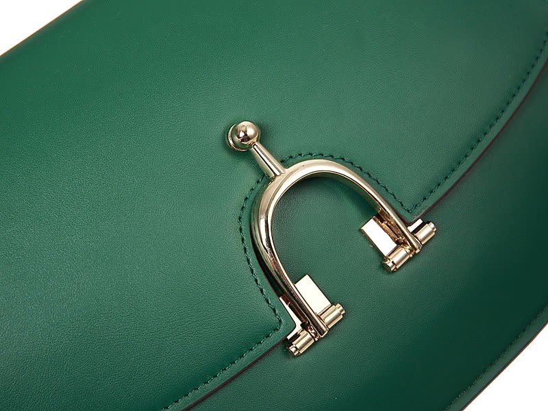 Hermes Stirrup Shoulder Bag Green 6