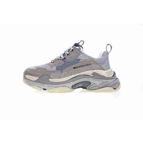 Womens Balenciaga Triple-S Trainers Gery Brown Blue Sneakers Sale 1