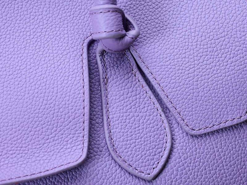 Celine Tie Nano Top Handle Bag Leather Purple 11