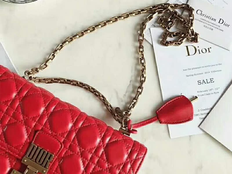 Dior Dioraddict Lambskin Bag Red d58182 7