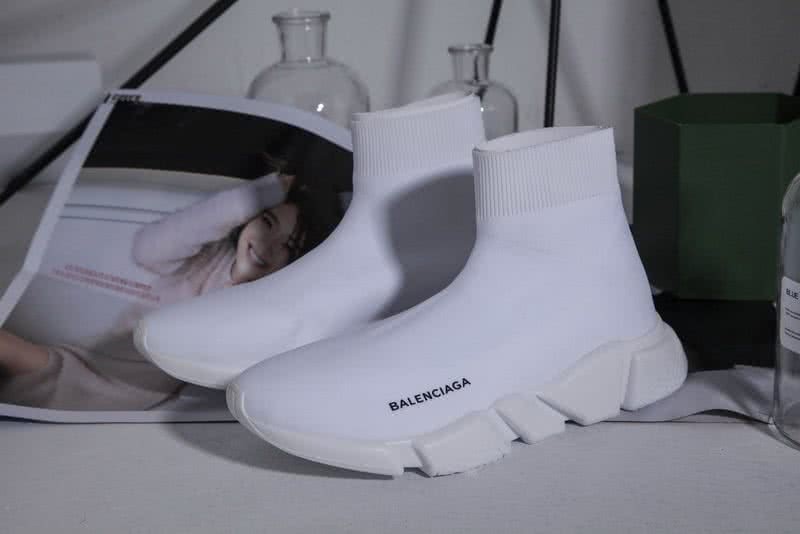 Mens Balenciaga Speed Trainers All White Sneakers Sale 14