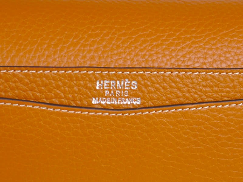 Hermes Pilot Envelope Clutch Camel With Silver Hardware 11