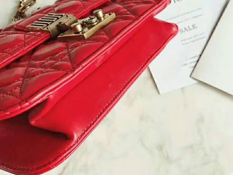 Dior Dioraddict Lambskin Bag Red d58182 5