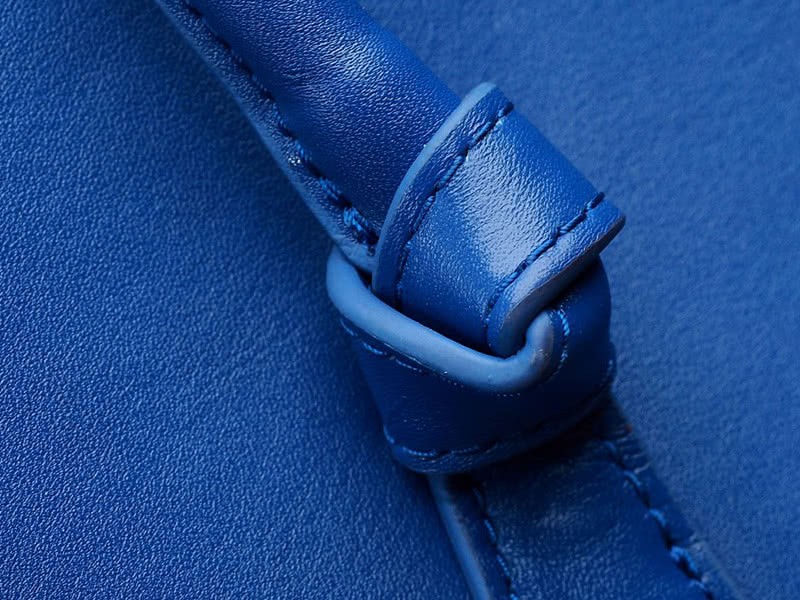 Celine Tie Nano Top Handle Bag Leather Blue 13