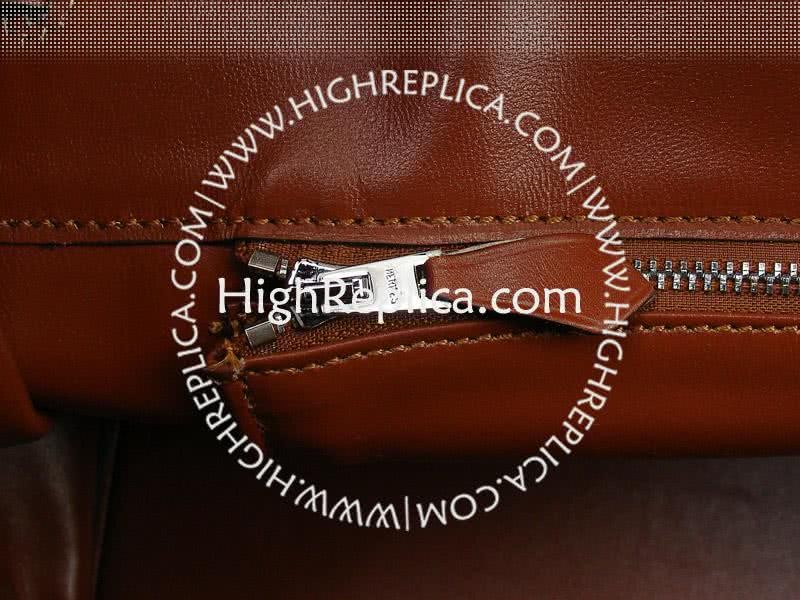 Hermes Birkin 35 Cm Toile And Togo Leather Brown 11