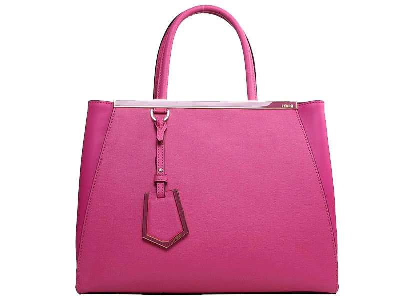 Fendi 2jours Calfskin Tote Bag Hot Pink 1