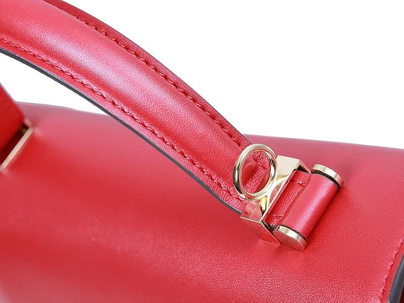 Hermes Stirrup Shoulder Bag Red 7