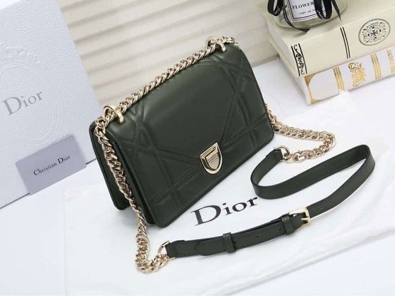 Dior Small Diorama Lambskin Bag Green d05262 6