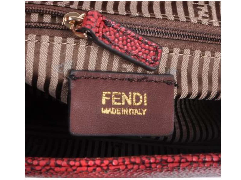 Fendi Chameleon Shoulder Bag Red 8