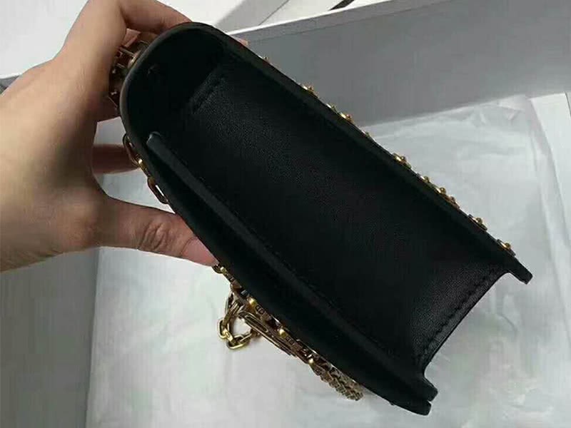 Dior J'Adior Gold Studded Flap Mini Chain Bag Black dstud01 4