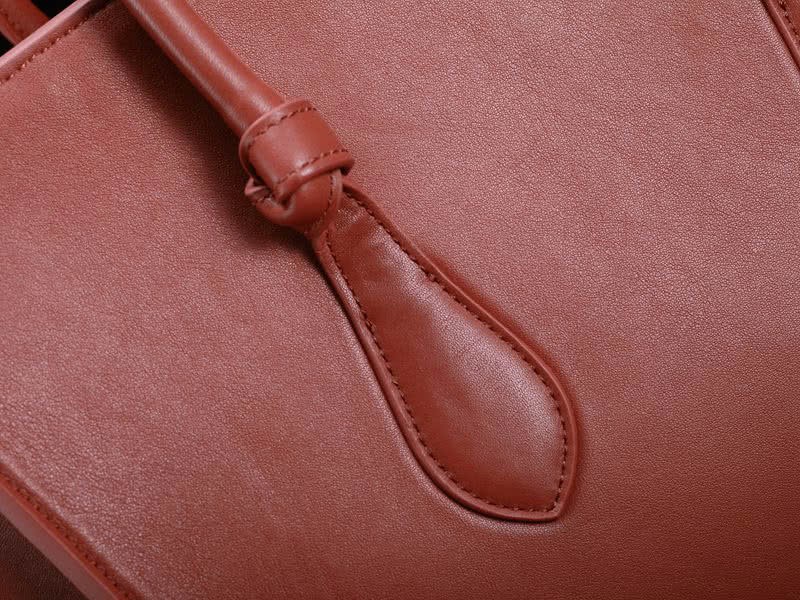 Celine Tie Nano Top Handle Bag Leather Brown 11