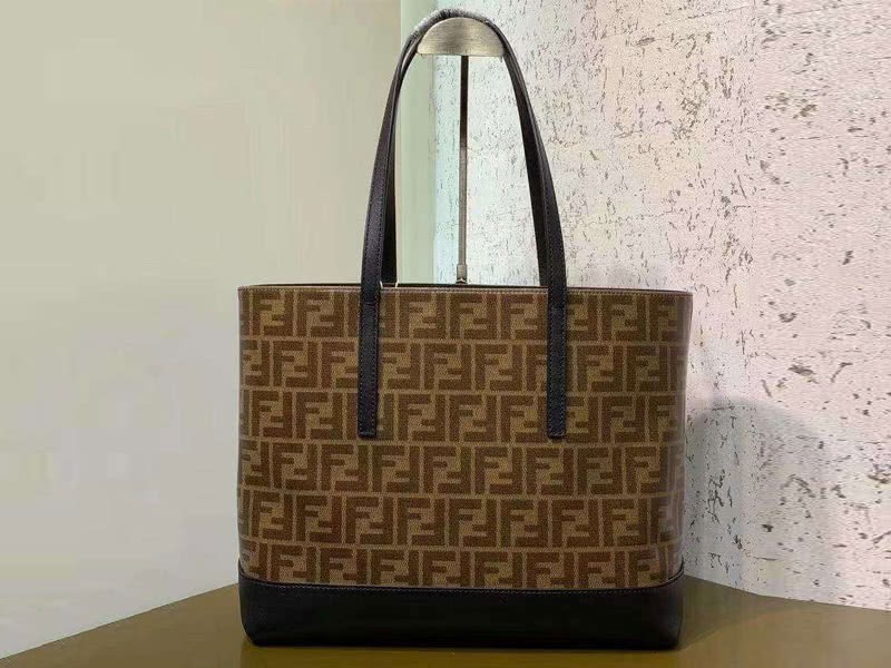 Fendi Fabric Ff Shopping Tote Bag Black f041 5