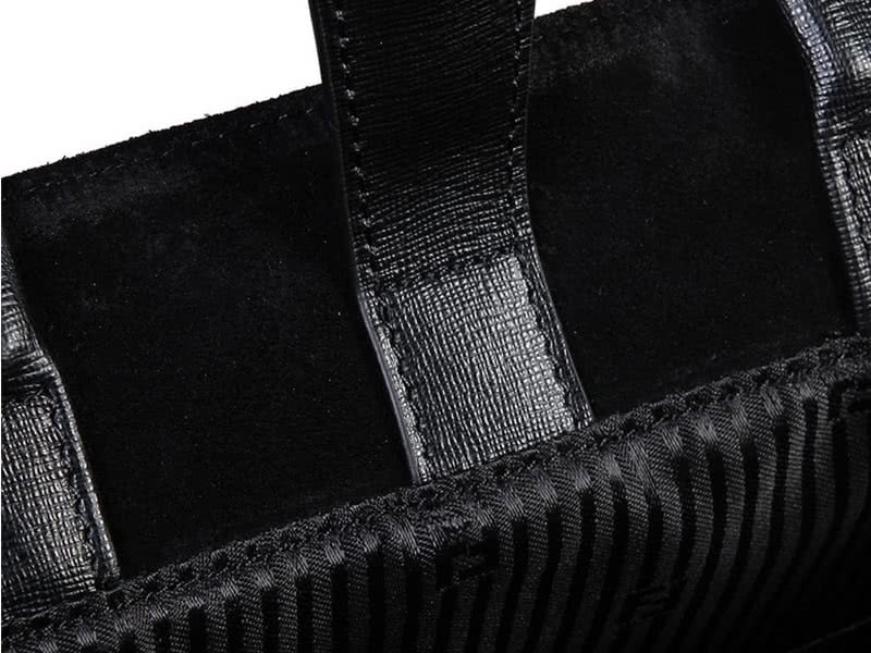 Fendi 2jours Calfskin Tote Bag Black With Fur 8