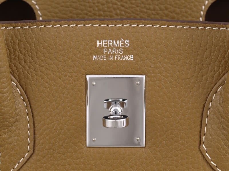 Hermes Birkin 30cm Togo Leather Tan With Silver Hardware 6