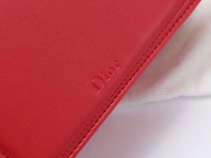 Dior Small Diorama Lambskin Bag Red d05263 7