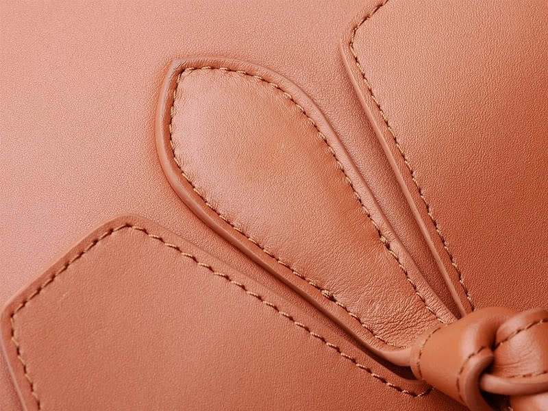Celine Tie Nano Top Handle Bag Leather Camel 10