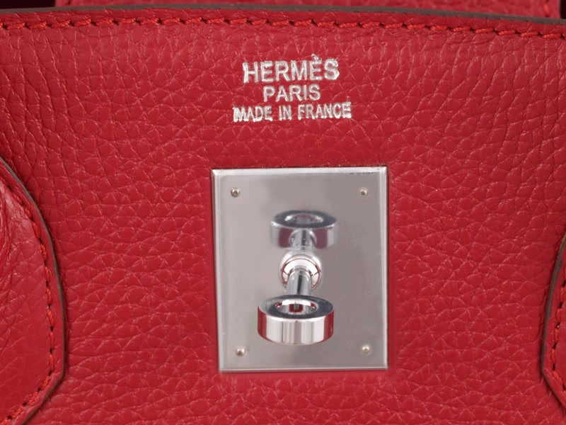 Hermes Birkin 35cm Togo Clemence Rouge Vif 9