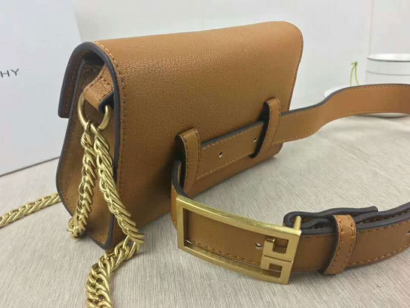 Givenchy Small gv3 Bag In Grained Leather And Suede Camel 8
