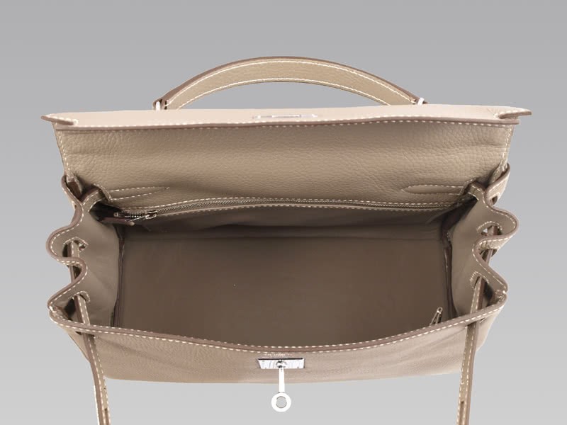Hermes Kelly 32cm Togo Leather Clemence Gris Clair 11
