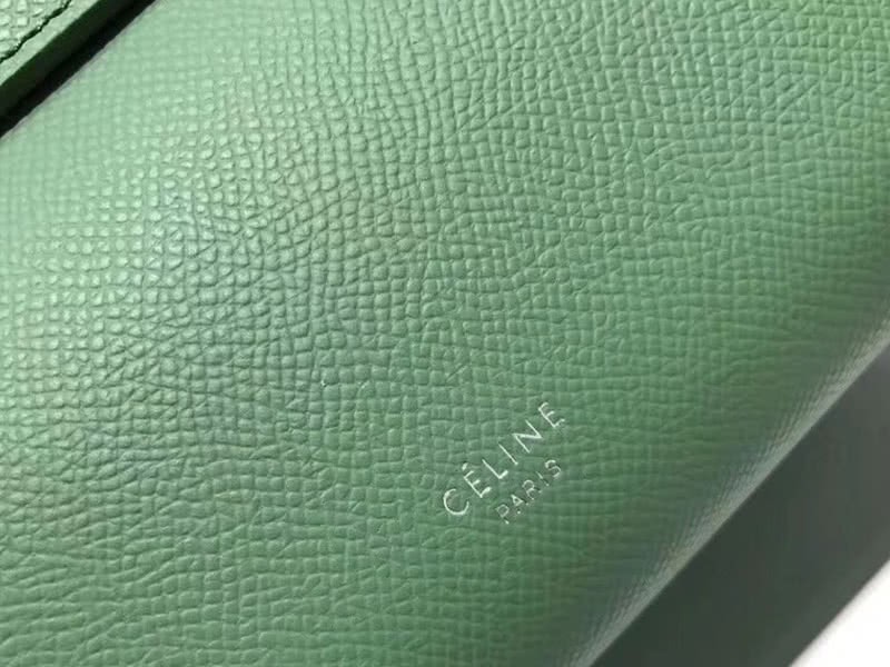 Celine Micro Belt Bag In Grained Calfskin Green 8