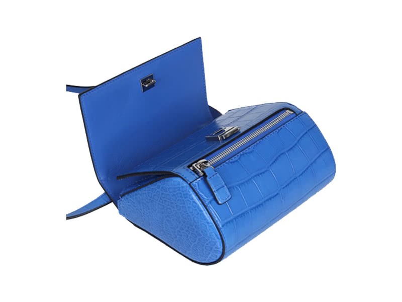 Givenchy Mini Pandora Box Bag Croc Leather Blue 4