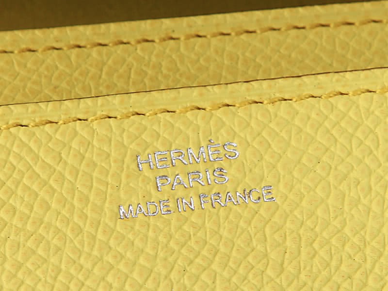 Hermes Epsom Original Calfskin Constance Long Wallet Yellow 6
