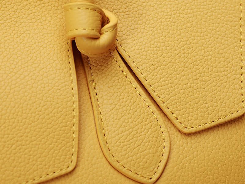 Celine Tie Nano Top Handle Bag Leather Yellow 11