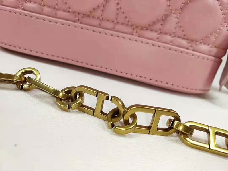 Dior Mini Miss Dior Lambskin Bucket Bag Pink 5