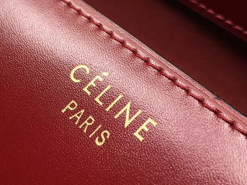 Celine Medium Classic Bag In Box Calfskin Burgundy 9