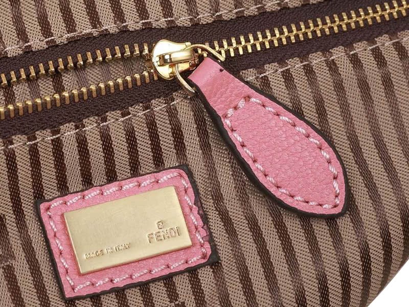 Fendi Peekaboo Calfskin Leather Bag Pink 5