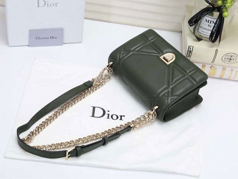 Dior Small Diorama Lambskin Bag Green d05262 4