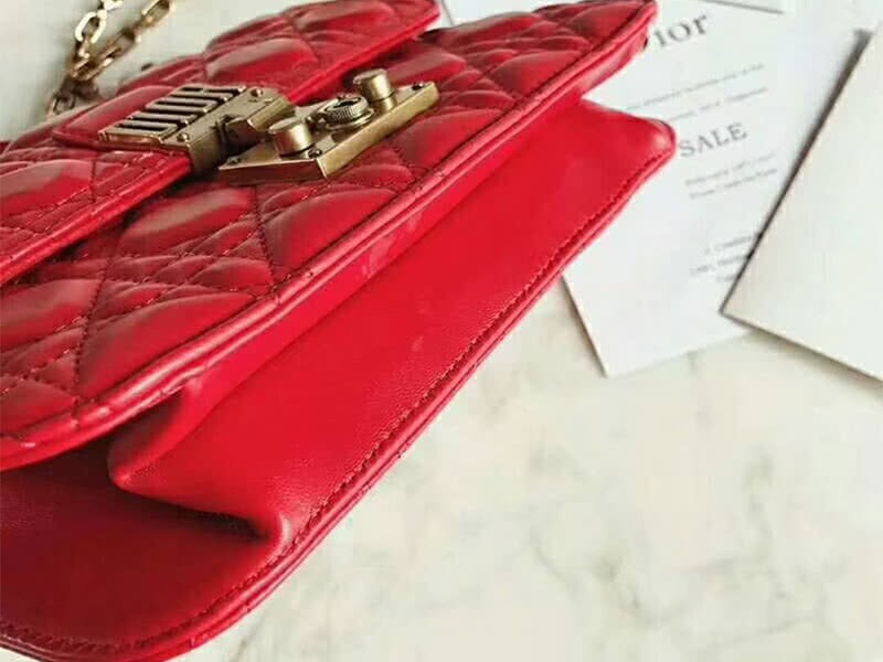 Dior Dioraddict Lambskin Bag Red d58182 6