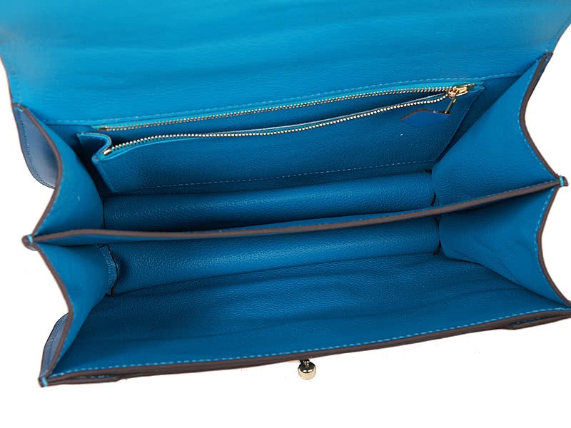 Hermes Stirrup Shoulder Bag Sky-Blue 9
