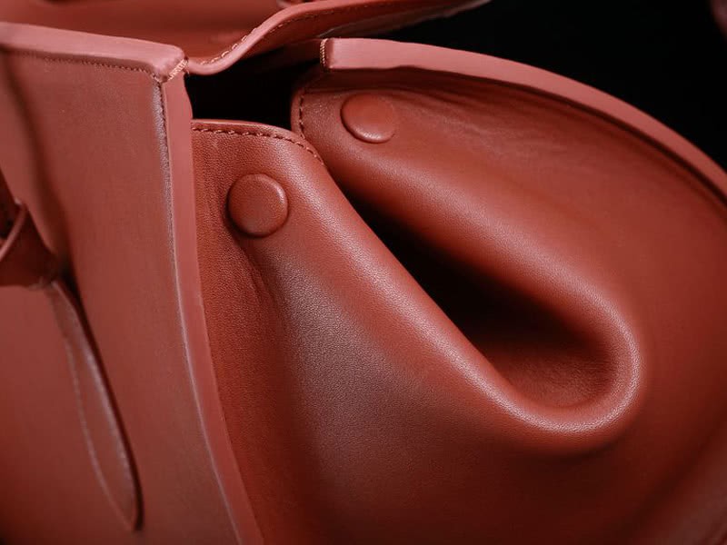Celine Tie Nano Top Handle Bag Leather Brown 8