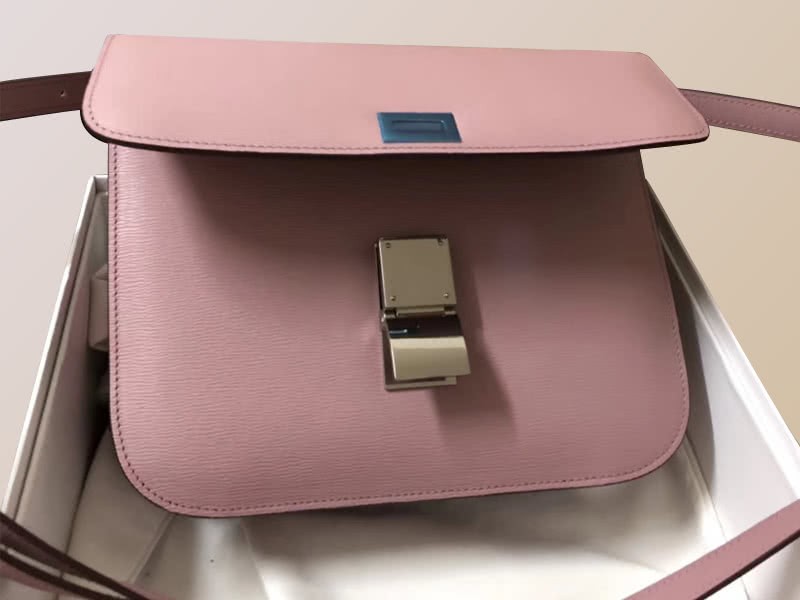 Celine Medium Classic Bag In Box Calfskin Pink 2