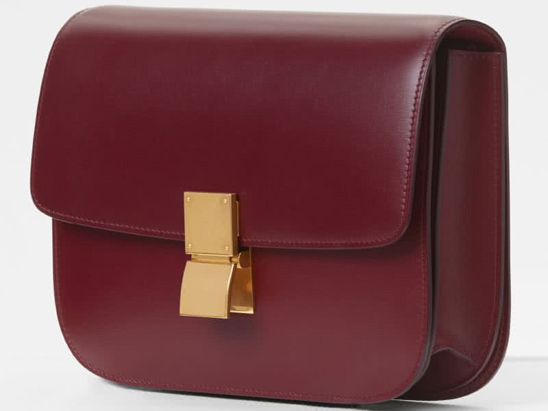 Celine Medium Classic Bag In Box Calfskin Burgundy 1641731 2