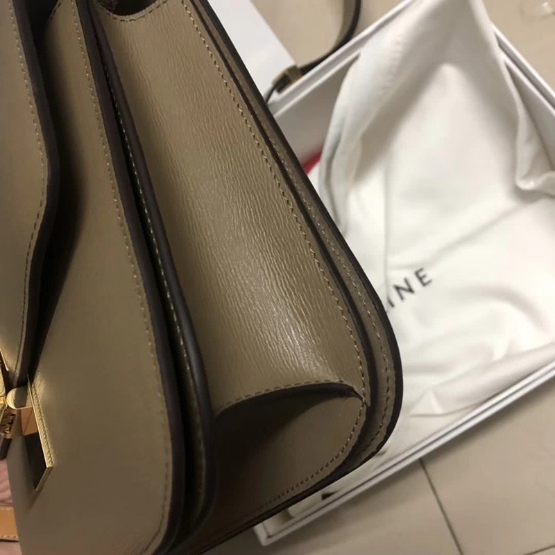 Celine Medium Classic Bag In Box Calfskin Khaki 5