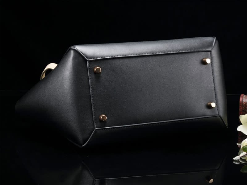 Celine Mini Belt Bag Smooth Calfskin Black With Beige 4