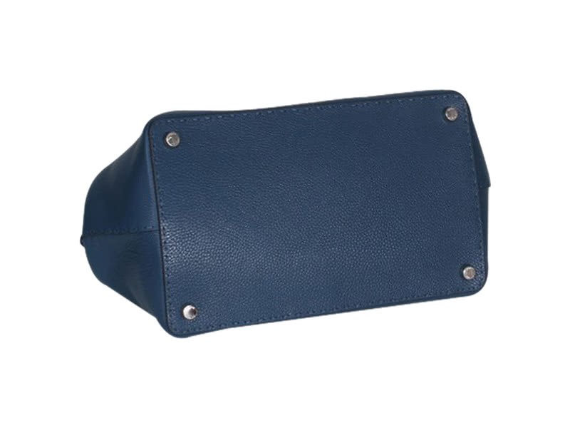 Fendi Original Leather Medium Selleria Adele Satchel Blue 4